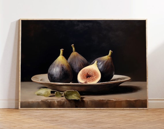 Fig Art Print, Vintage Fruit Still Life