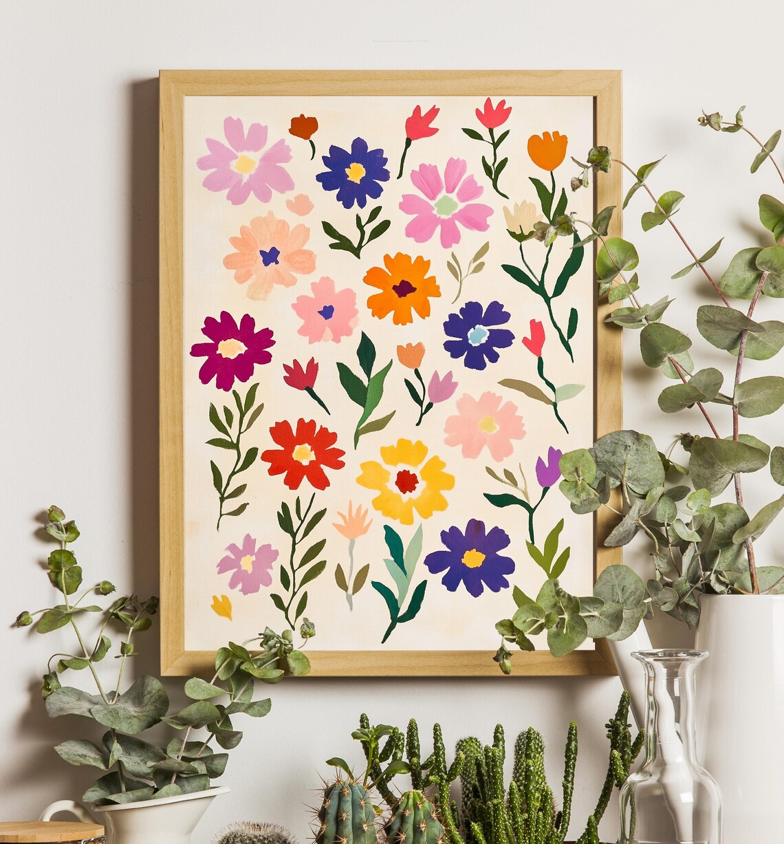 Colorful Wildflower Scatter Modern Garden Floral Home Decor Poster - Image 4