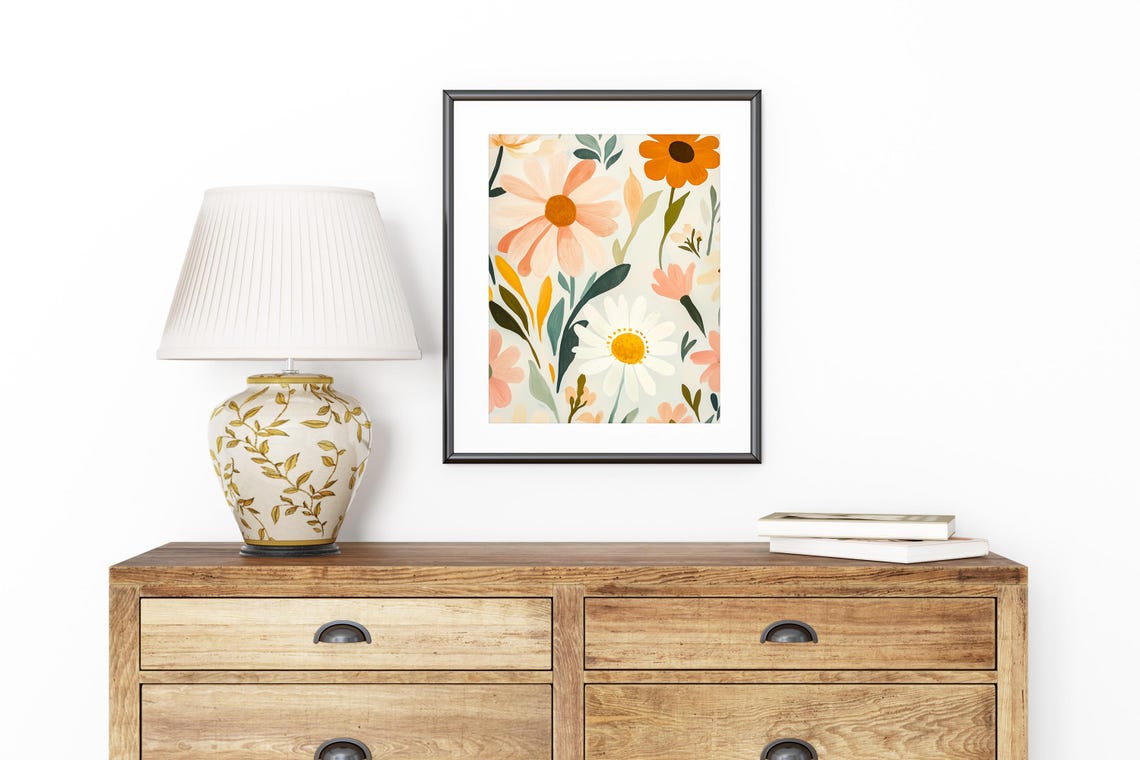 Daisy Print, Cute Floral Illustration - Image 8