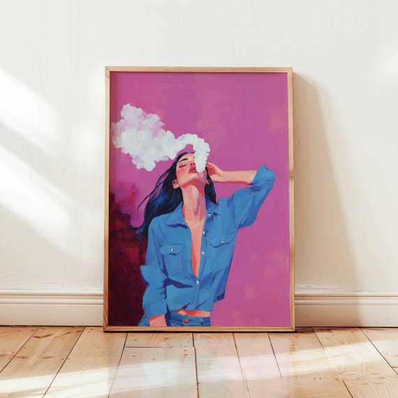 Eclectic Art Print Modern Colorful Fashion Illustration Maximalist Trendy Wall Decor Preppy Poster Stylish Home Dopamine