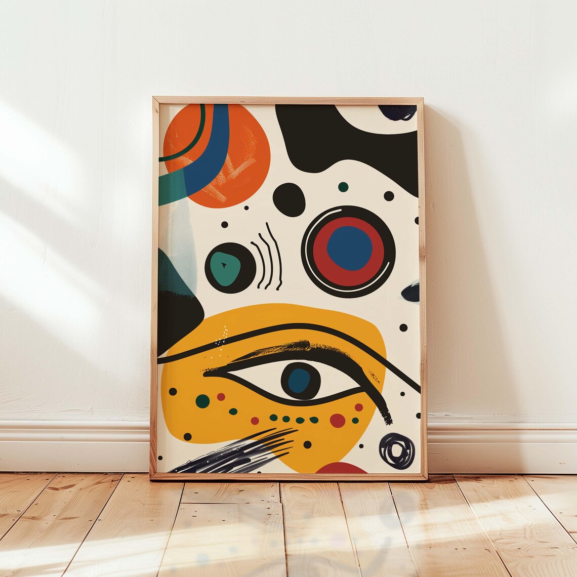 Surreal Abstract Eye Colorful Organic Shapes Modern Gallery Art Poster