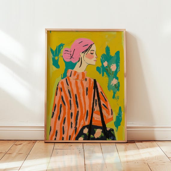 Maximalist Feminist Retro Art Print