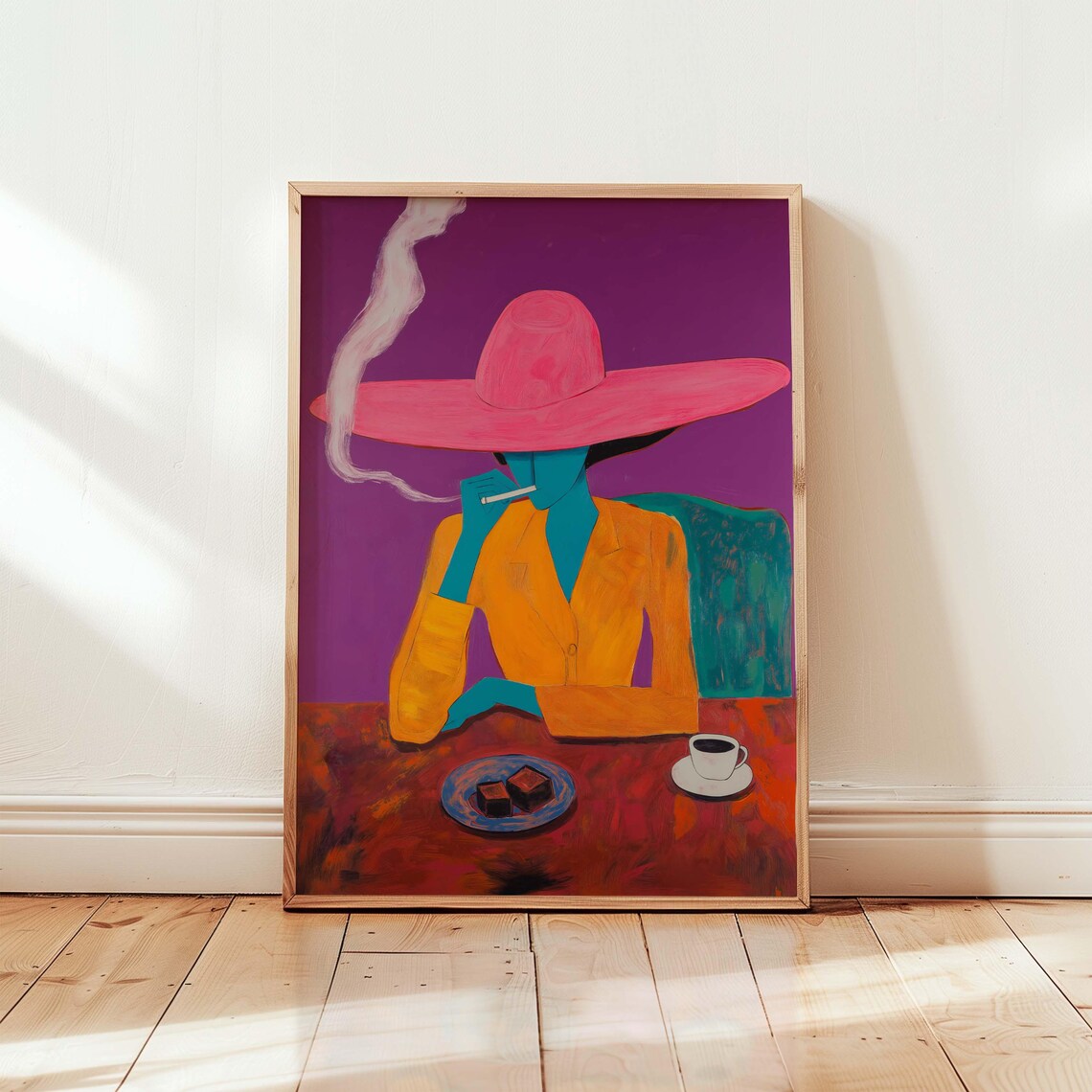 Abstract Cowgirl Colorful Western Art Print