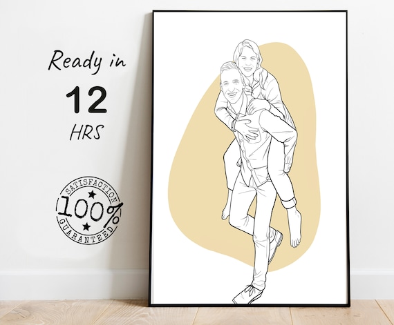 Outline Drawing Wall Art Just Line Portrait Line Art Photo Painting Linr Art Line Drawing Print Line Wall Art Portrait Print