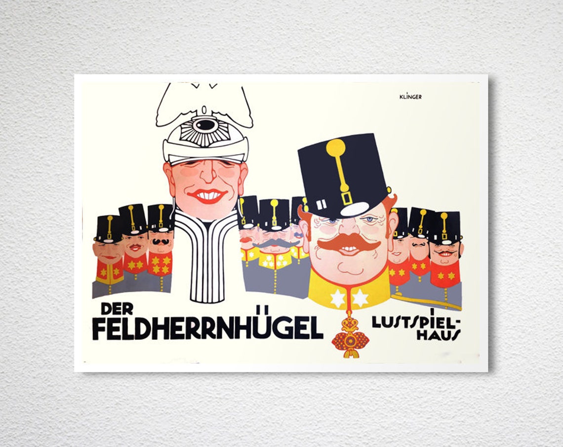 Der Feldherrnhugel Lustspielhaus Julius Klinger Vintage Theater Poster - Image 2