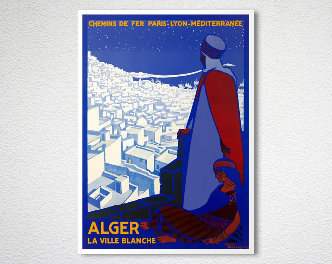 Alger La Ville Blanche Vintage Travel Poster - Image 2