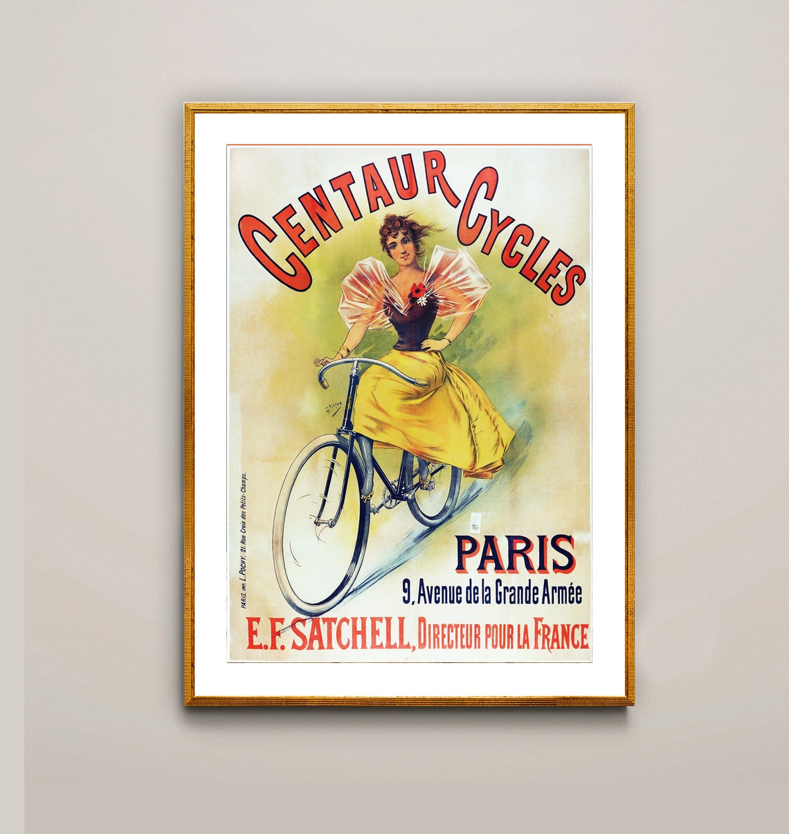 Centaur Cycles Vintage Bicycle Poster Retro Bicycle Poster Cycling Print Sport Poster Wall Decor - Image 2
