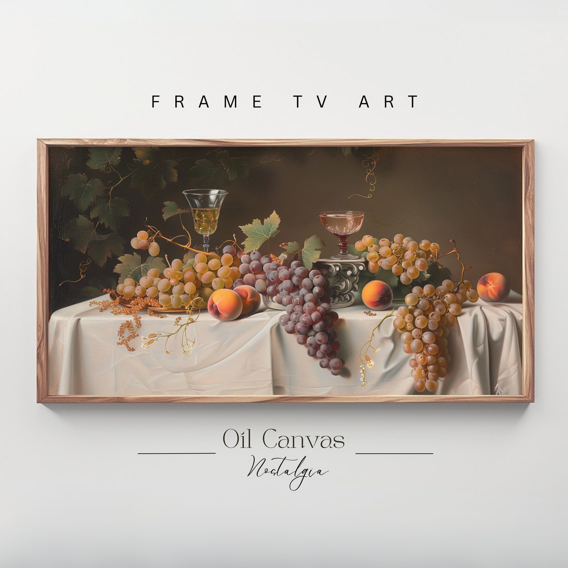 Country Kitchen Frame Tv Art Fine Art Vintage Still Life Decor Moody Black Autumn Wall Farmhouse Decor