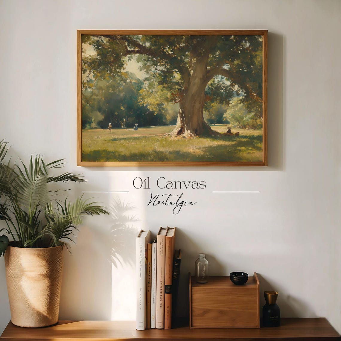 Summer Landscape Oil Painting Wall Art Vintage Country Farmhouse Wall Decor - Image 3