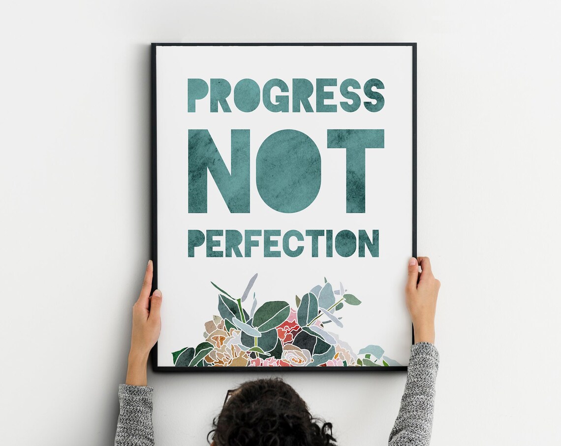 Floral Inspirational Quote Watercolor Art Print