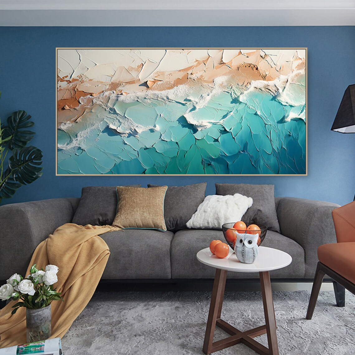 Wabi Sabi Beach Wave, Minimalist Ocean Wall Art Print - Image 3