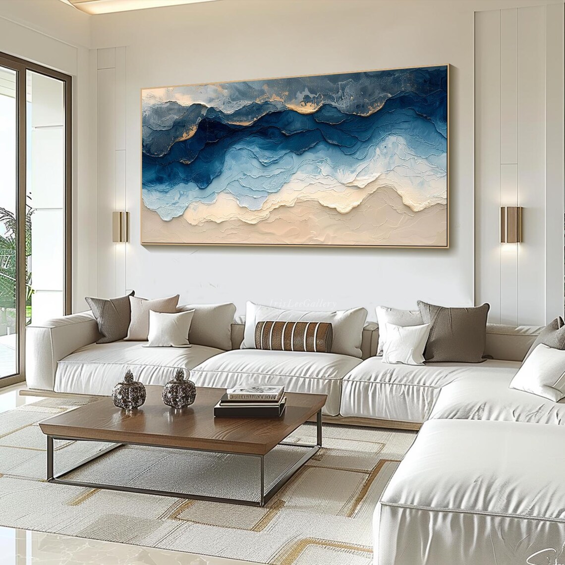 Abstract Wave Wall Art Print, Coastal Beach Decor - Image 2