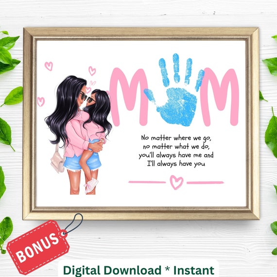 Mothers Day Footprint Craft Mother Daughter Poem Handprint Sign For Kids Prek Daycare Toddlers All About My Mom Baby Keepsake For Grandma