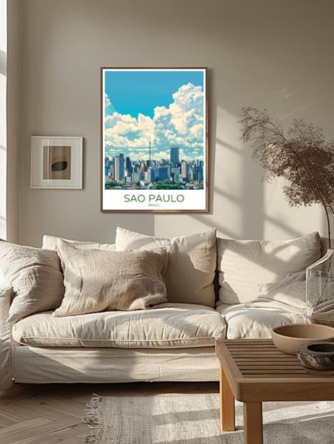 Sao Paulo Brazil Megacity Skyline Antenna Tower Dramatic Travel Poster - Image 2