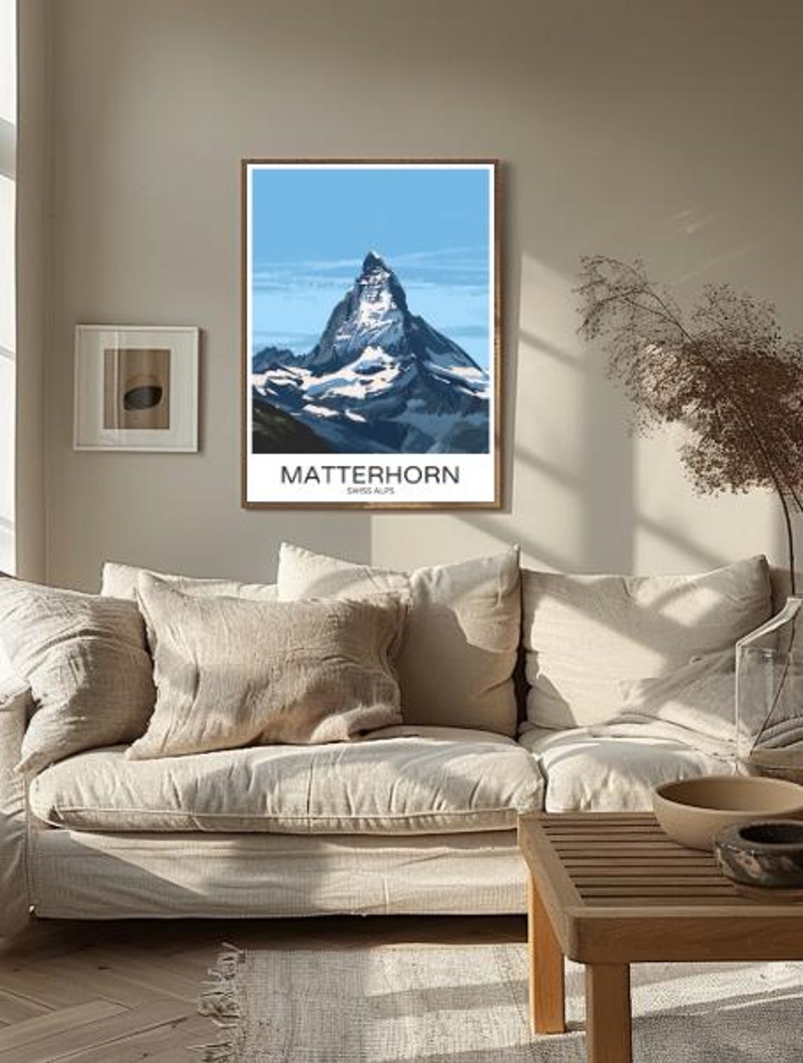Matterhorn Swiss Alps Iconic Snow Covered Peak Travel Poster - Image 2