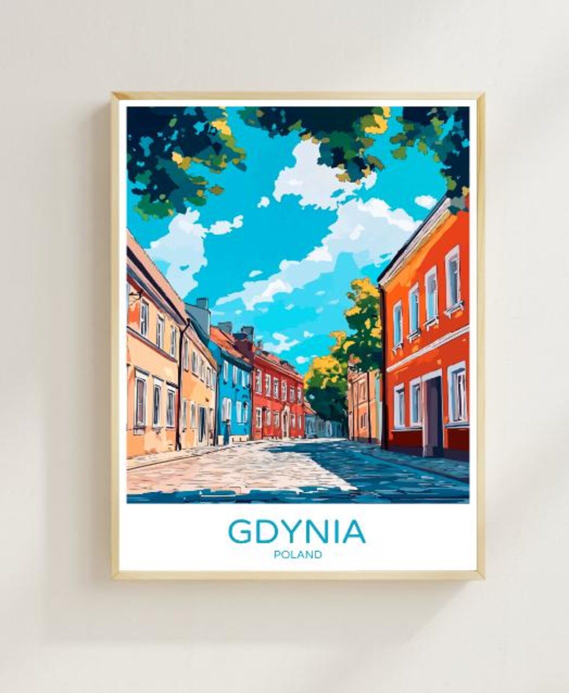 Gdynia Poland Travel Poster Stunning Wall Art Of Coastal City And Harbor Views Poland Travel Print Maritime Decor