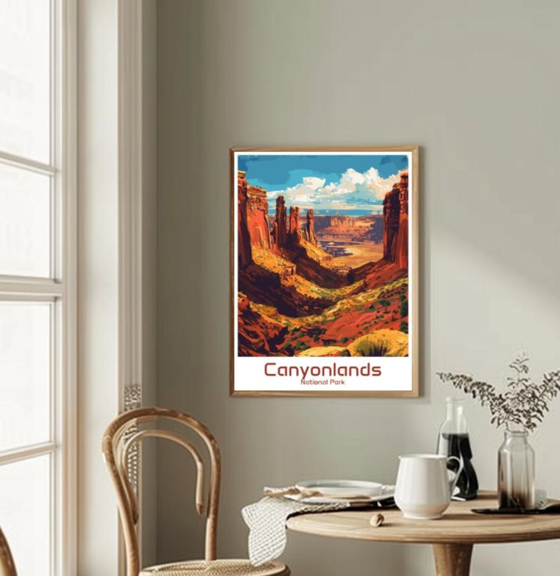 Canyonlands National Park Travel Poster Desert Spires Canyon Vista Decor - Image 2