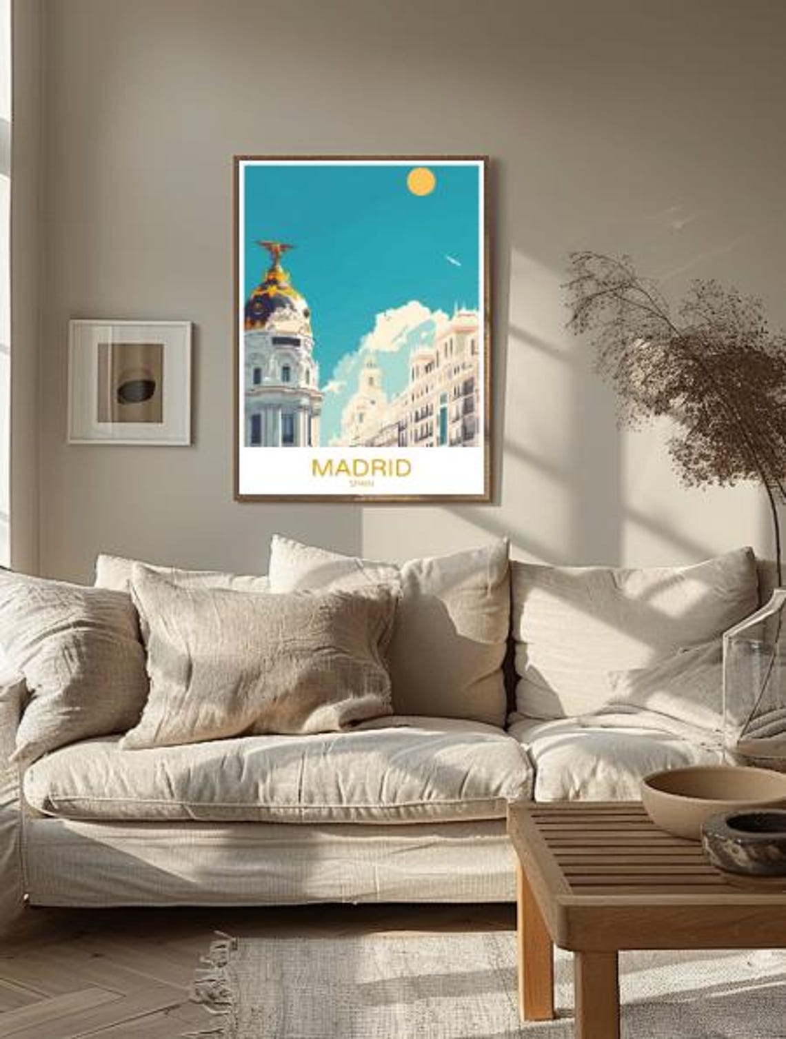 Madrid Spain Gran Via Metropolis Building Golden Dome Poster - Image 2