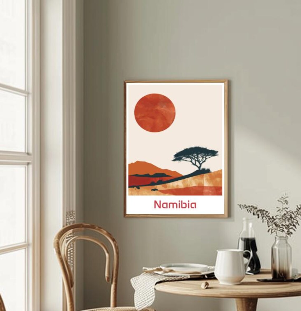 Namibia Travel Poster Desert Landscape Wall Art African Wildlife Print - Image 2