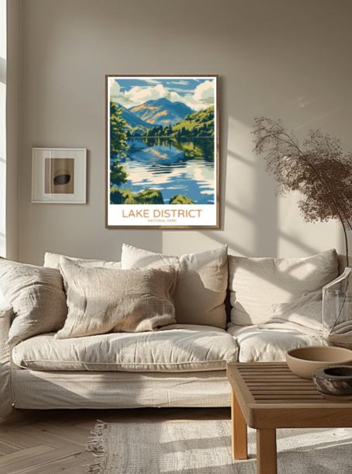 Lake District National Park Mountain Lake Reflection Scenic Travel Poster - Image 2