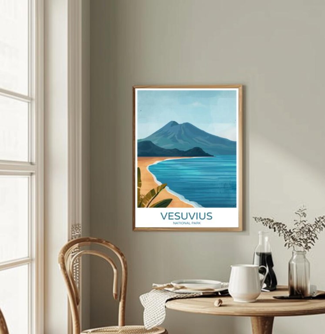 Vesuvius National Park Italy Scenic Volcano Bay Vintage Travel Poster - Image 2