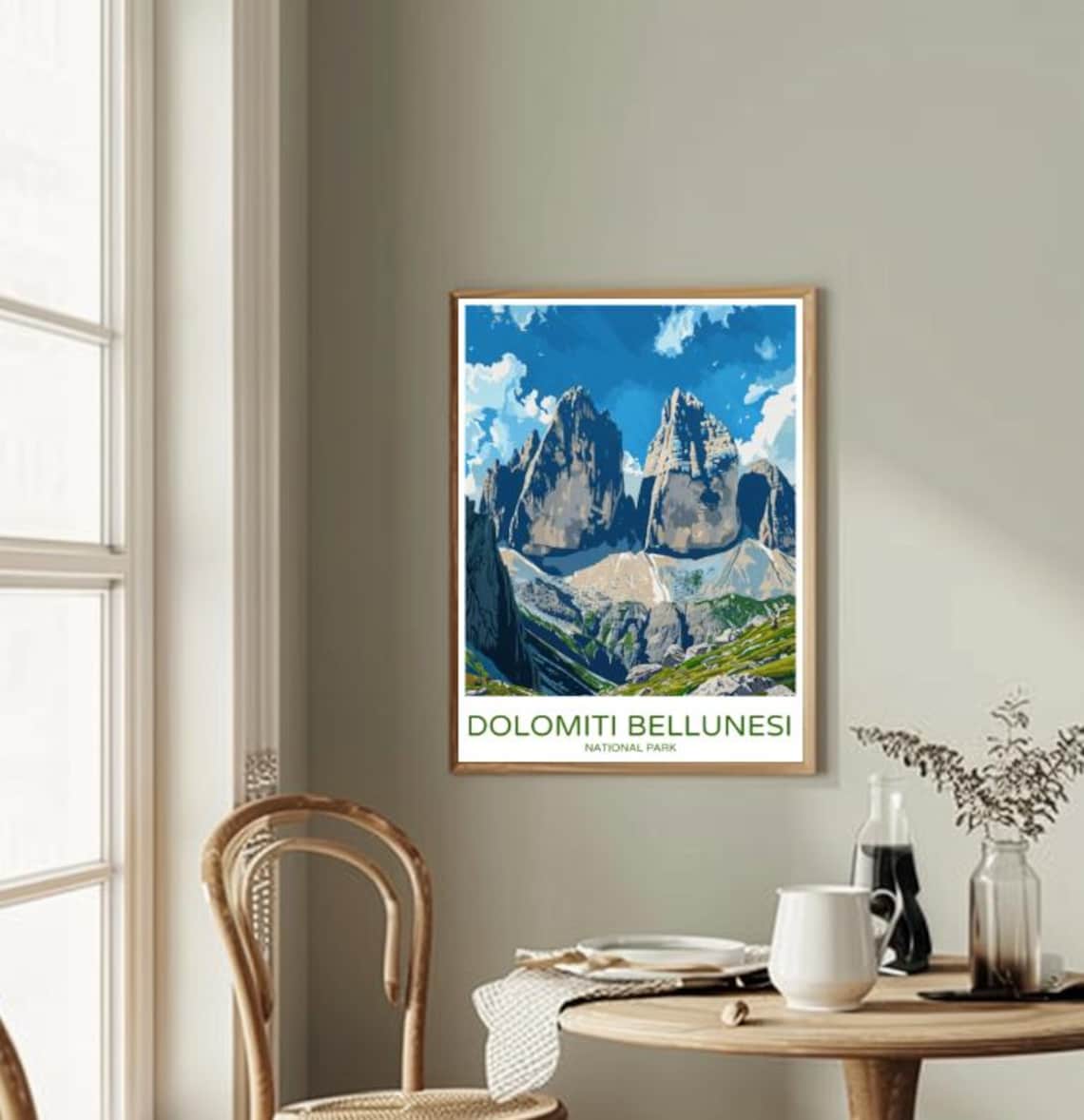 Dolomiti Bellunesi National Park Italy Alpine Peaks Travel Poster - Image 2