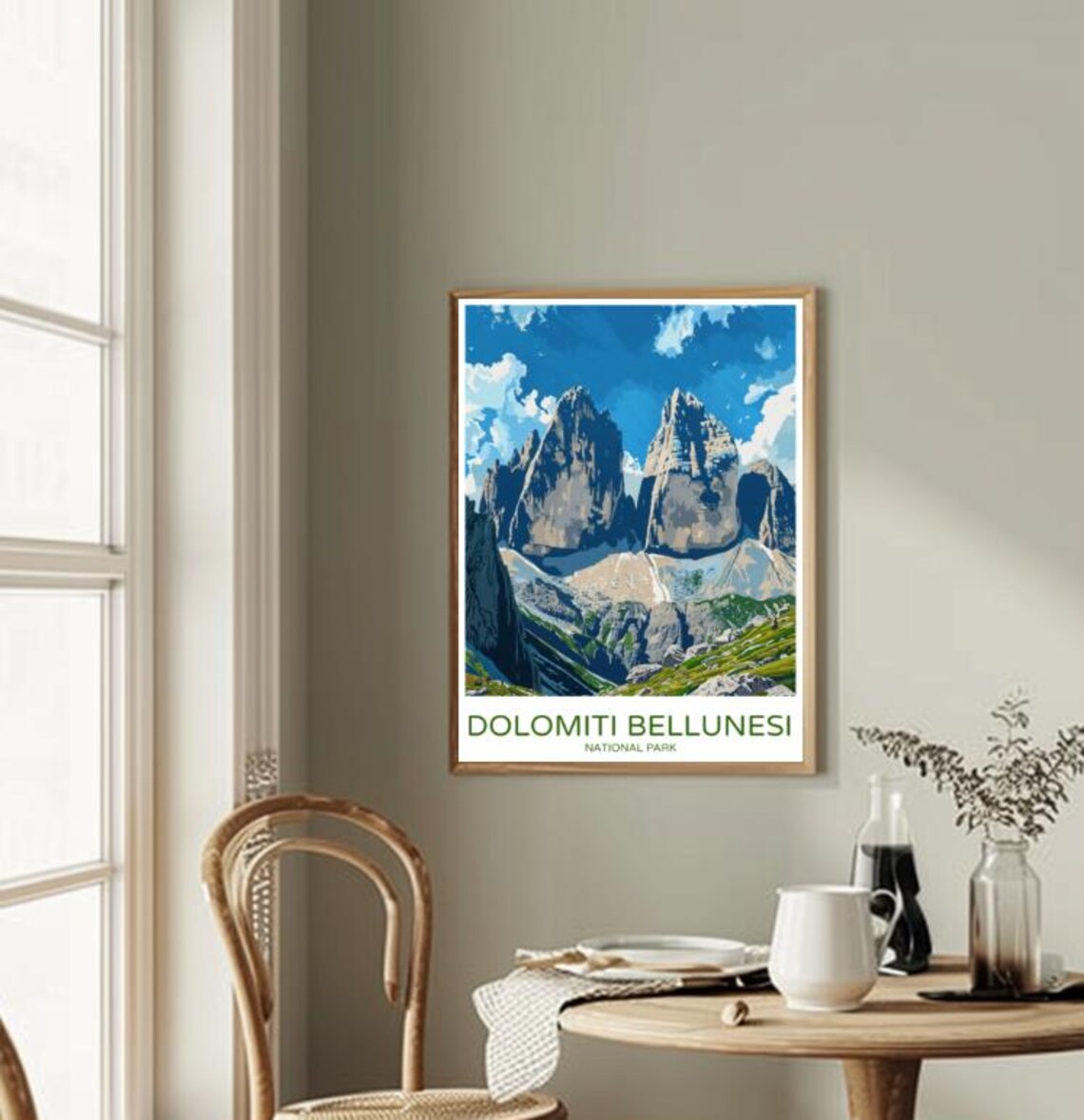 Dolomiti Bellunesi National Park Italy Travel Poster Majestic Mountain Landscape Wall Art Italian Alps Nature Print Scenic Decor - Image 2