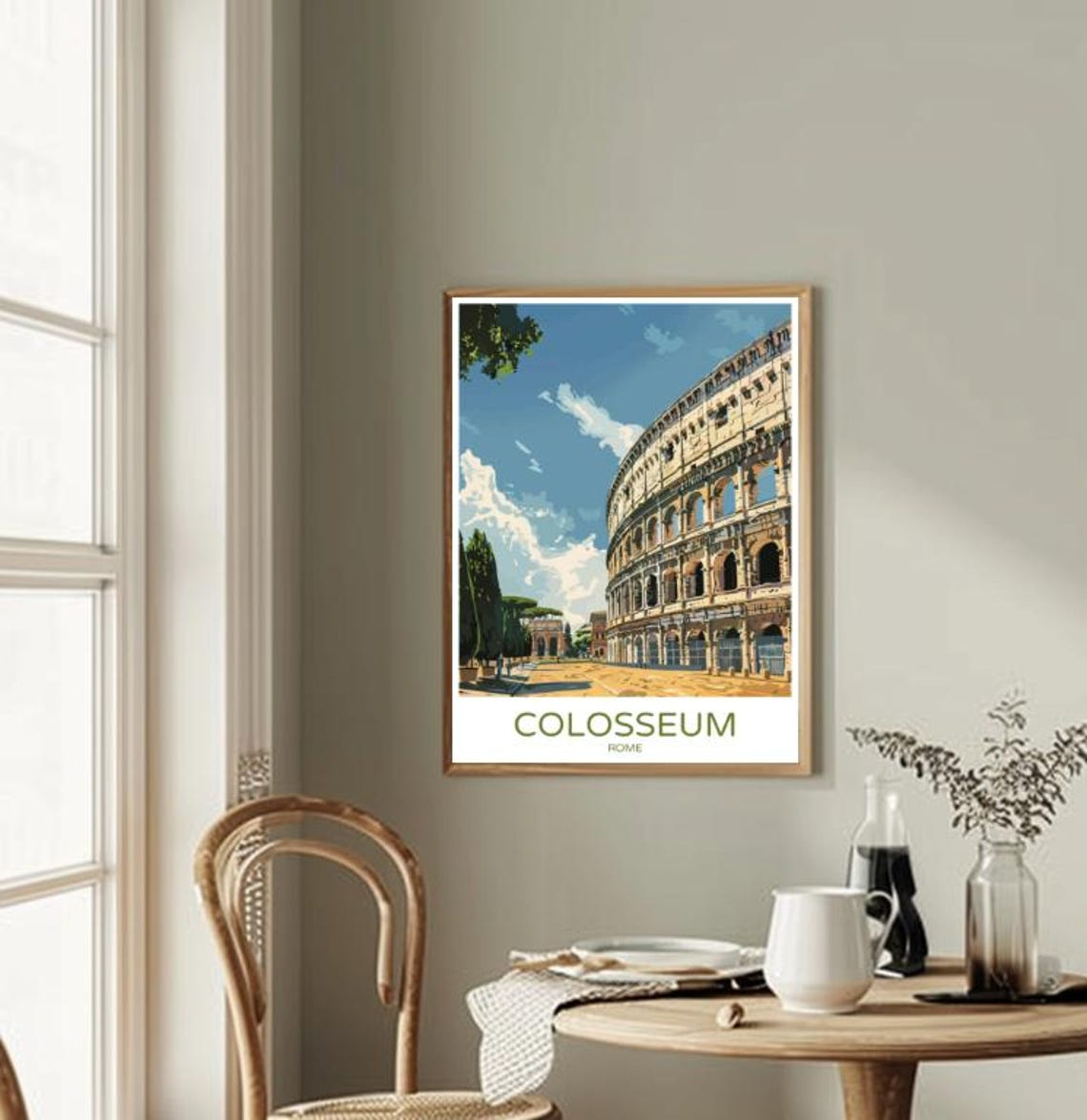 Rome Colosseum Historic Landmark Ancient Architecture Travel Poster - Image 2