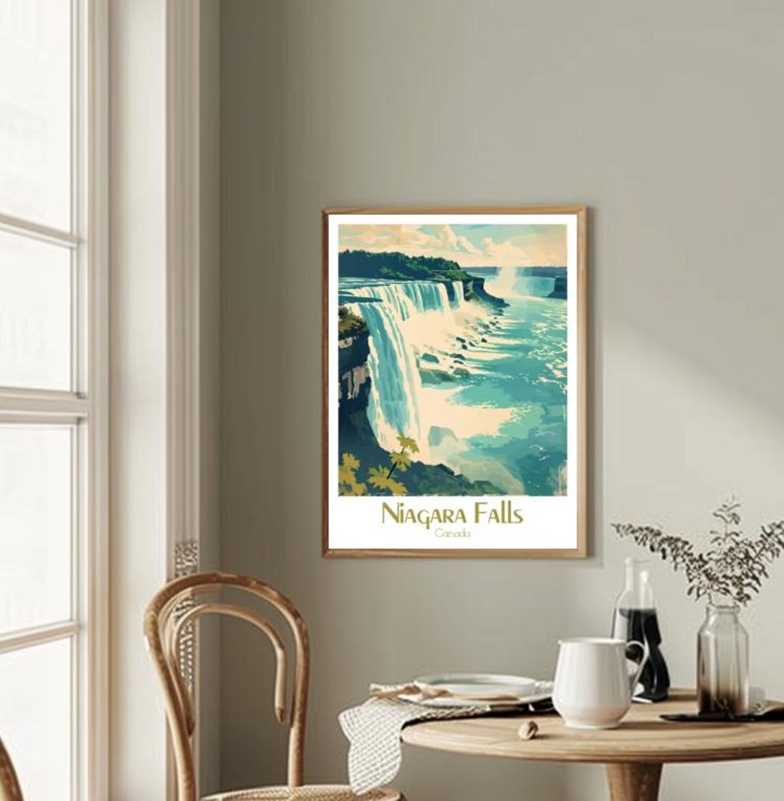 Niagara Falls Thundering Horseshoe Falls Canada Travel Poster - Image 2