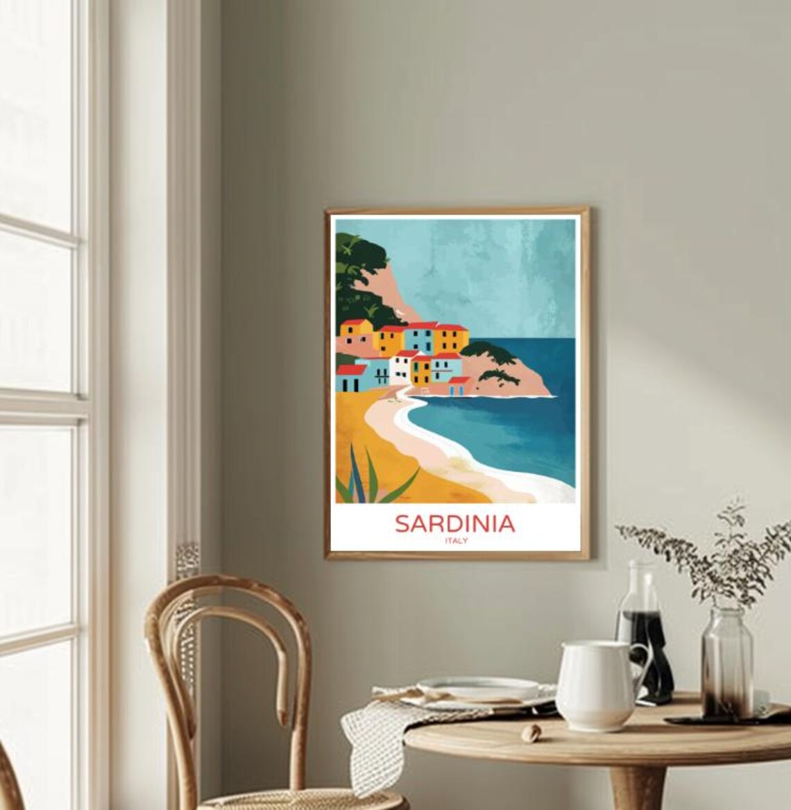 Sardinia Italy Travel Posterisland Landscape Wall Art Coastal Nature Print Italian Seaside Decor Europe Travel Gift Beach Scene Art - Image 2