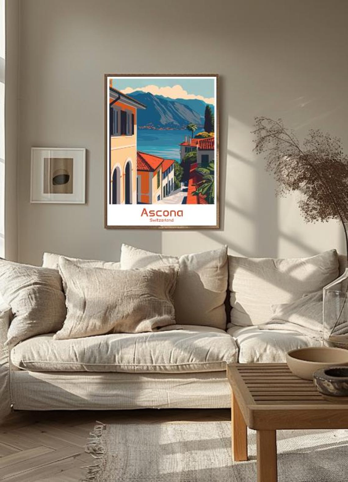 Ascona Switzerland Lake Maggiore Village Roofs Alpine View Poster - Image 3