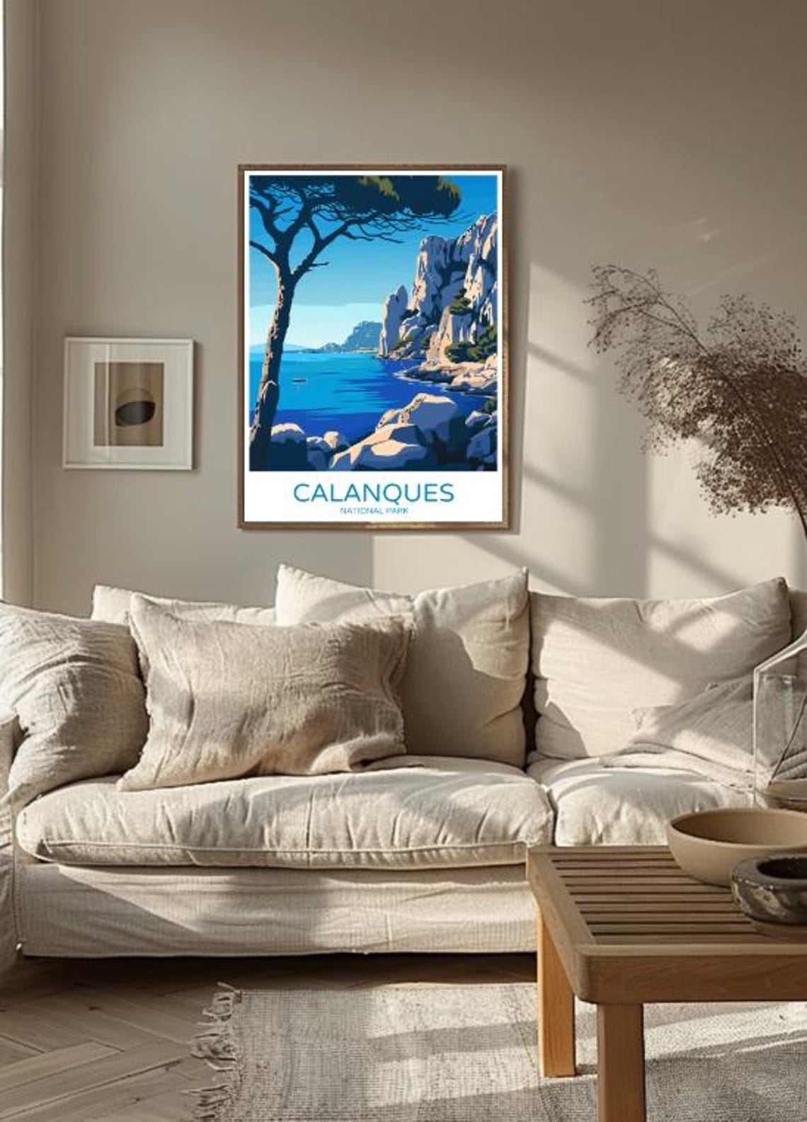 Calanques France Coastal Cliffs Pine Tree Mediterranean Travel Poster - Image 3