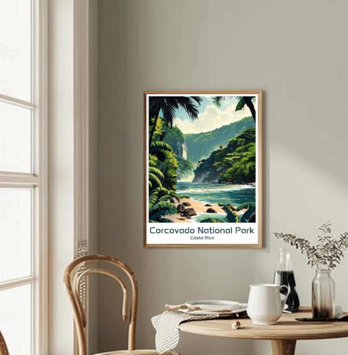 Corcovado National Park Jungle Beach Cove Tropical Costa Rica Poster - Image 2