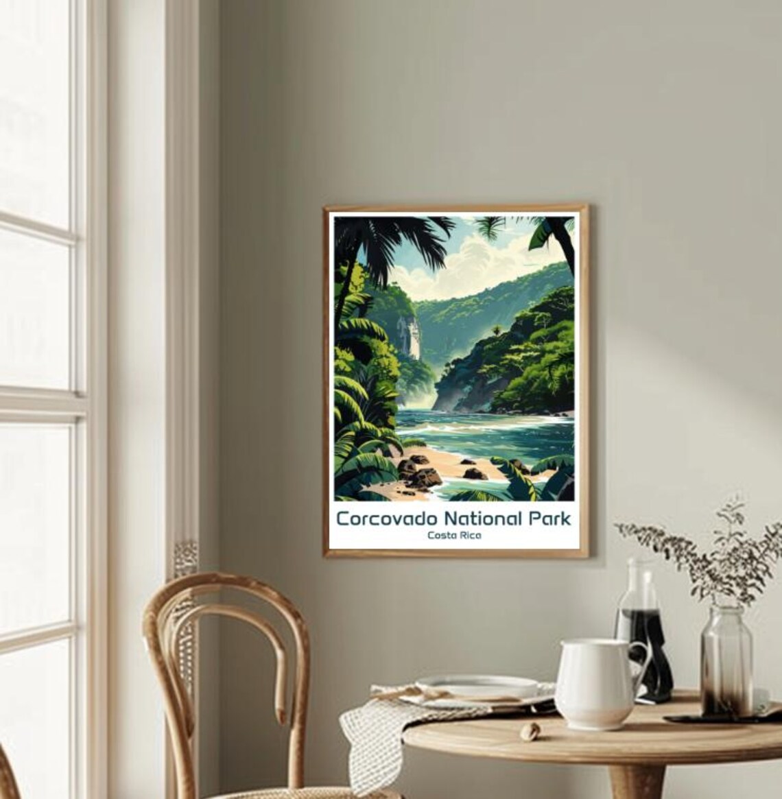 Corcovado National Park Travel Poster Lush Rainforest Wall Art Of Costa Rica Exotic Wildlife Nature Print For Tropical Home Decor - Image 2