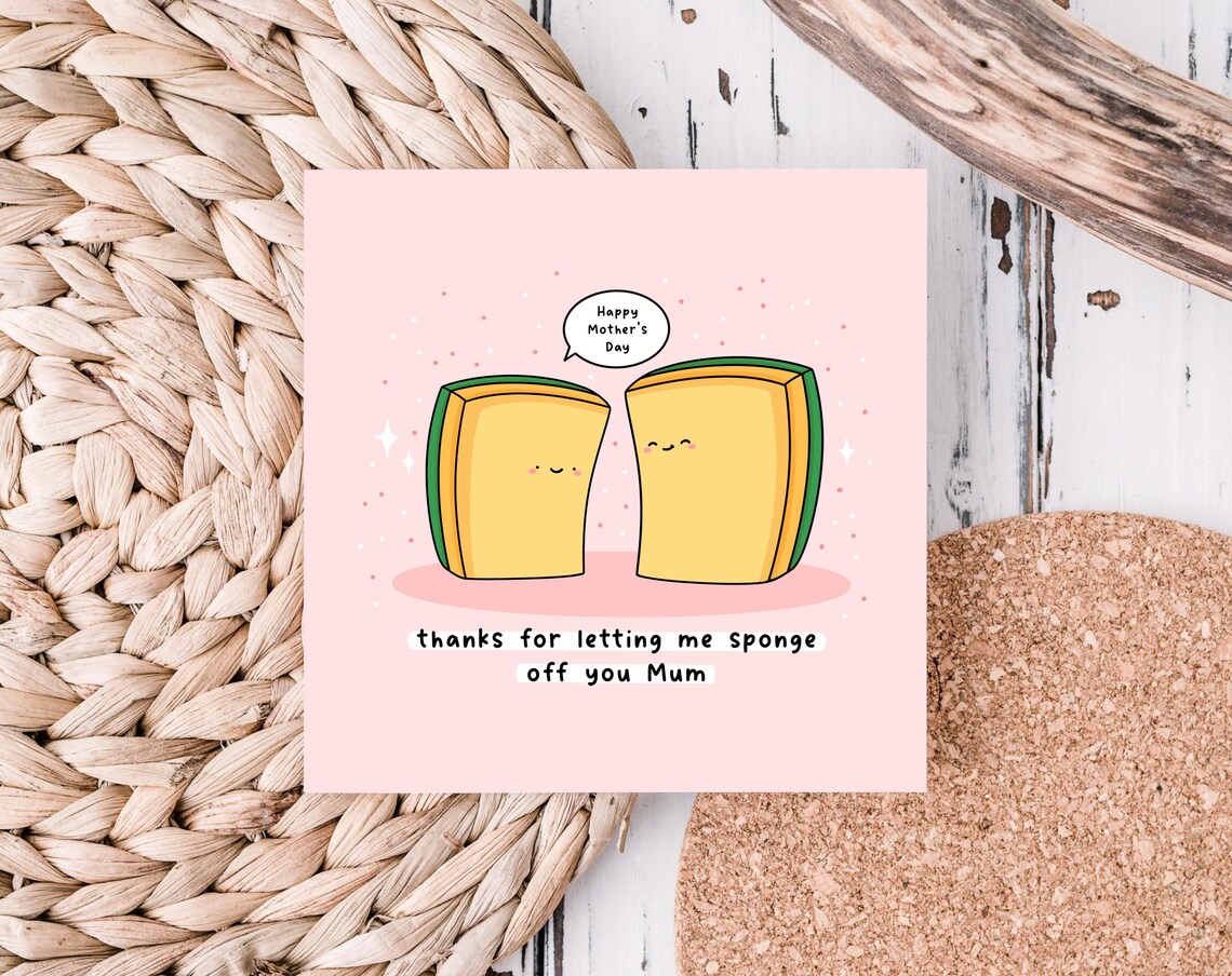 Kawaii Thanks for Letting Me Sponge Off You Mum Pun Art Print - Image 6