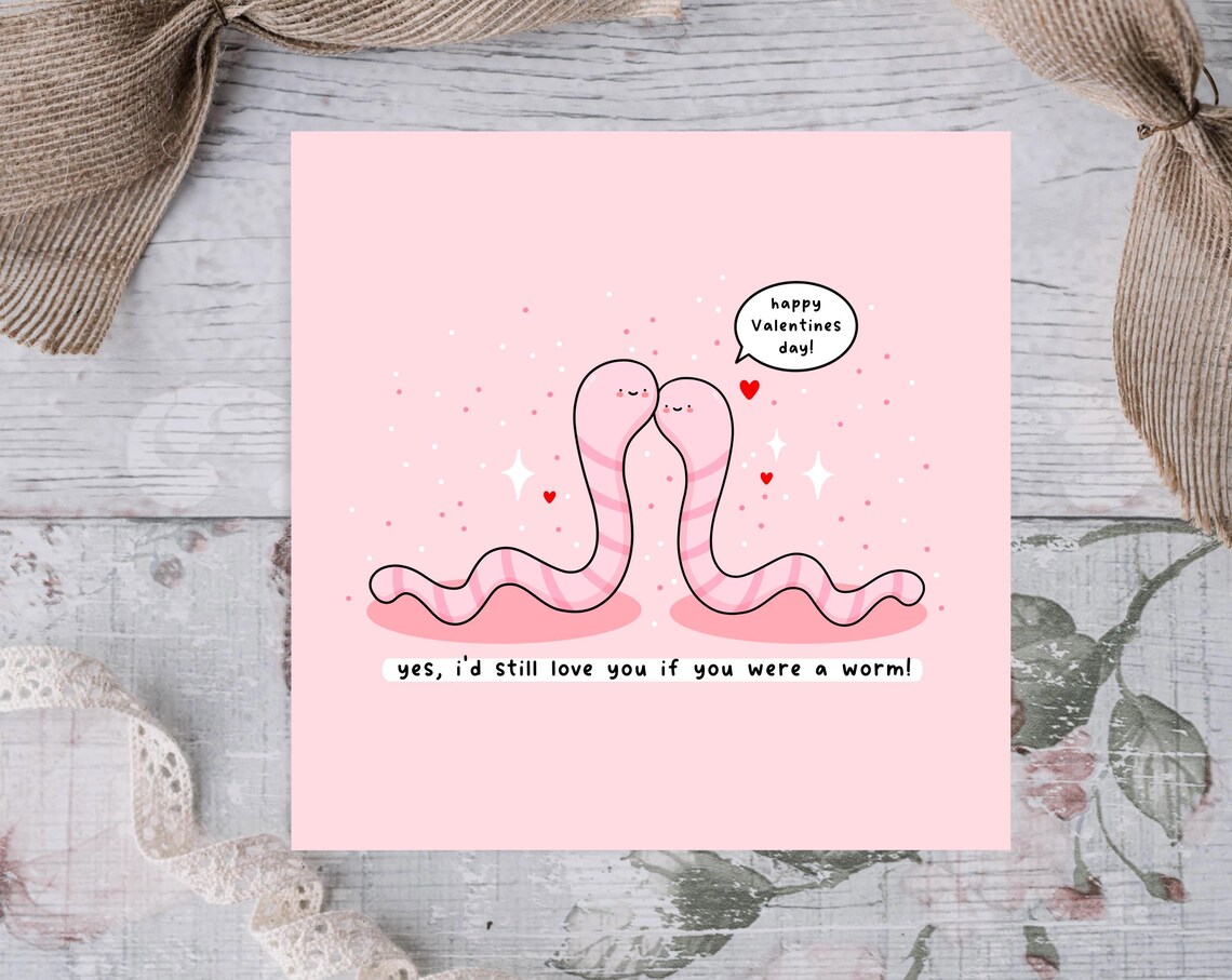 Worm Couple Id Still Love You If You Were A Worm Pun Wall Art - Image 3