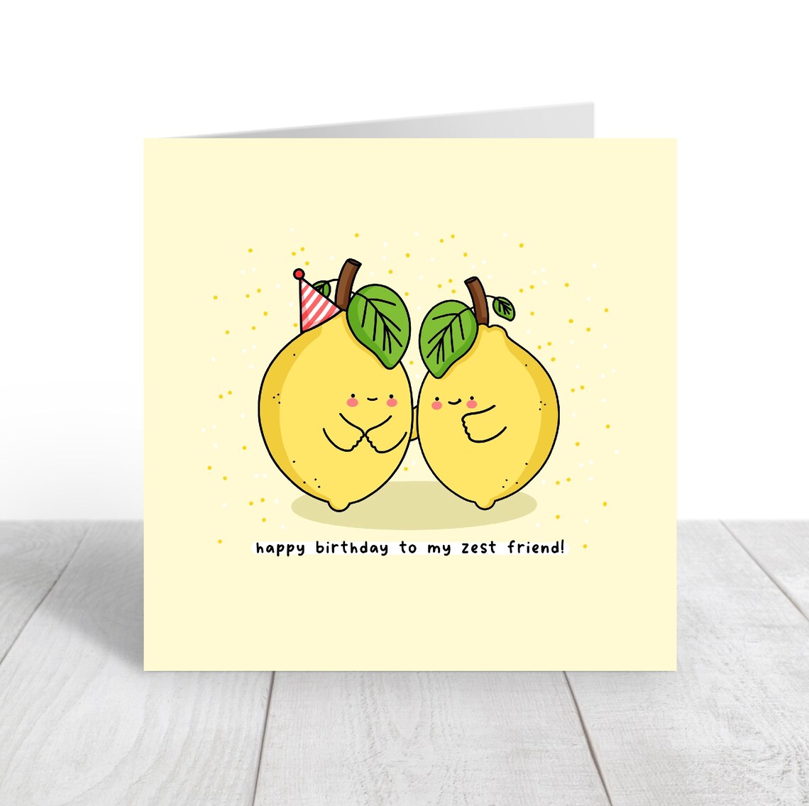 Kawaii Lemon Birthday Pun Poster with Happy Birthday Zest Friend - Image 5