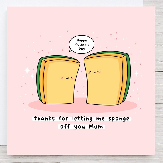 Bank Of Mum Cute Mothers Day Card Sponge Off You Punny Mothers Day Card Funny Card For Mum