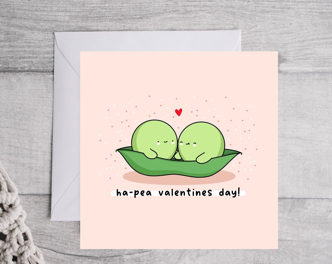 Two Peas In A Pod Funny Kawaii Valentine Poster Print - Image 4
