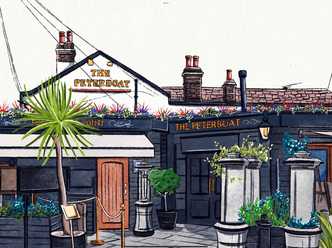 Leigh On Sea Old Leigh UK Watercolour Travel Poster - Image 2