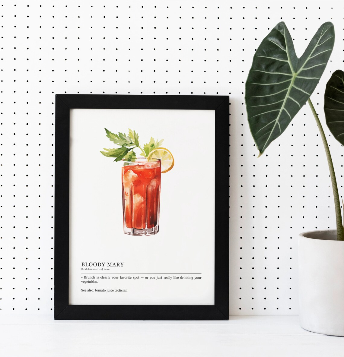 Bloody Mary Cocktail Dictionary Definition Funny Brunch Quote Poster