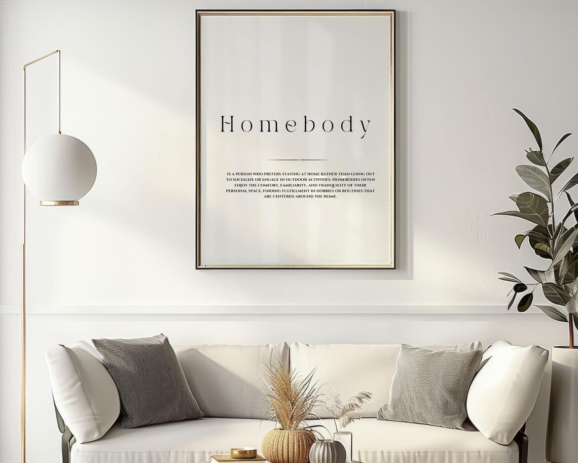 Homebody Dictionary Definition Cozy Home Lifestyle Quote Poster - Image 2