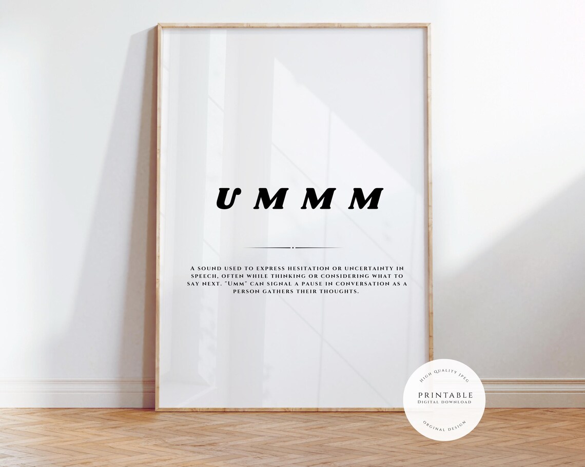 Ummm Funny Dictionary Definition Word Meaning Humor Quote Poster - Image 3
