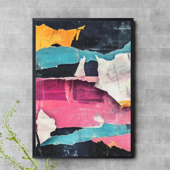 Colorful Berlin Street Art Print Abstract Urban Wall Poster Bold Modern Decor Jpeg