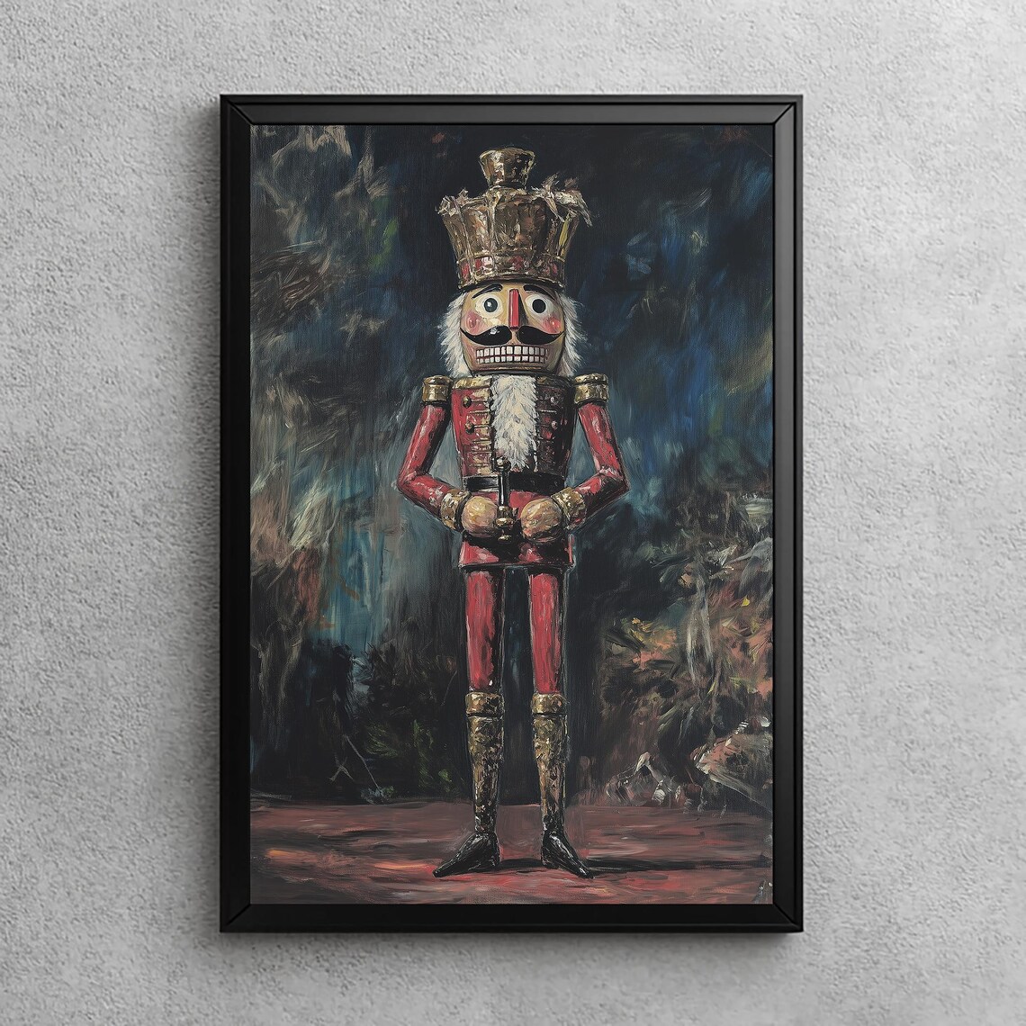 Christmas Nutcracker Vintage Wall Art Print