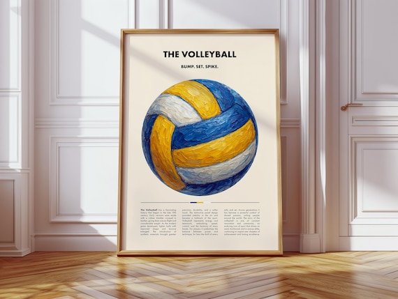 The Volleyball Bump Set Spike Classic Ball Sports Art History Poster