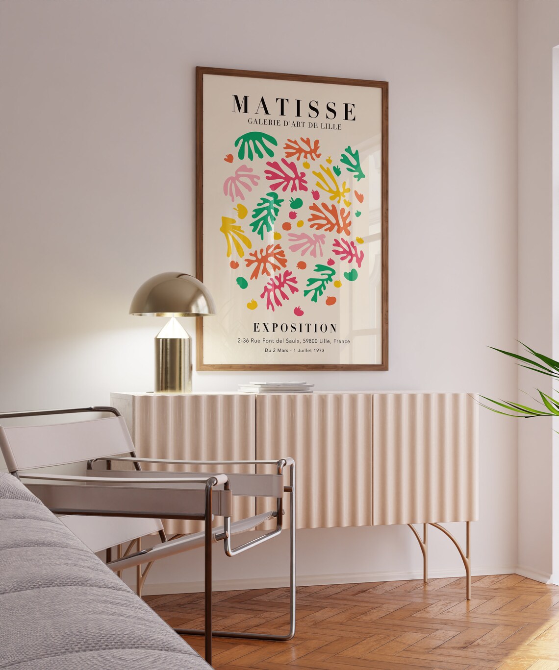 Matisse French Colorful Coral Cutout Gallery Exposition Art Poster - Image 2