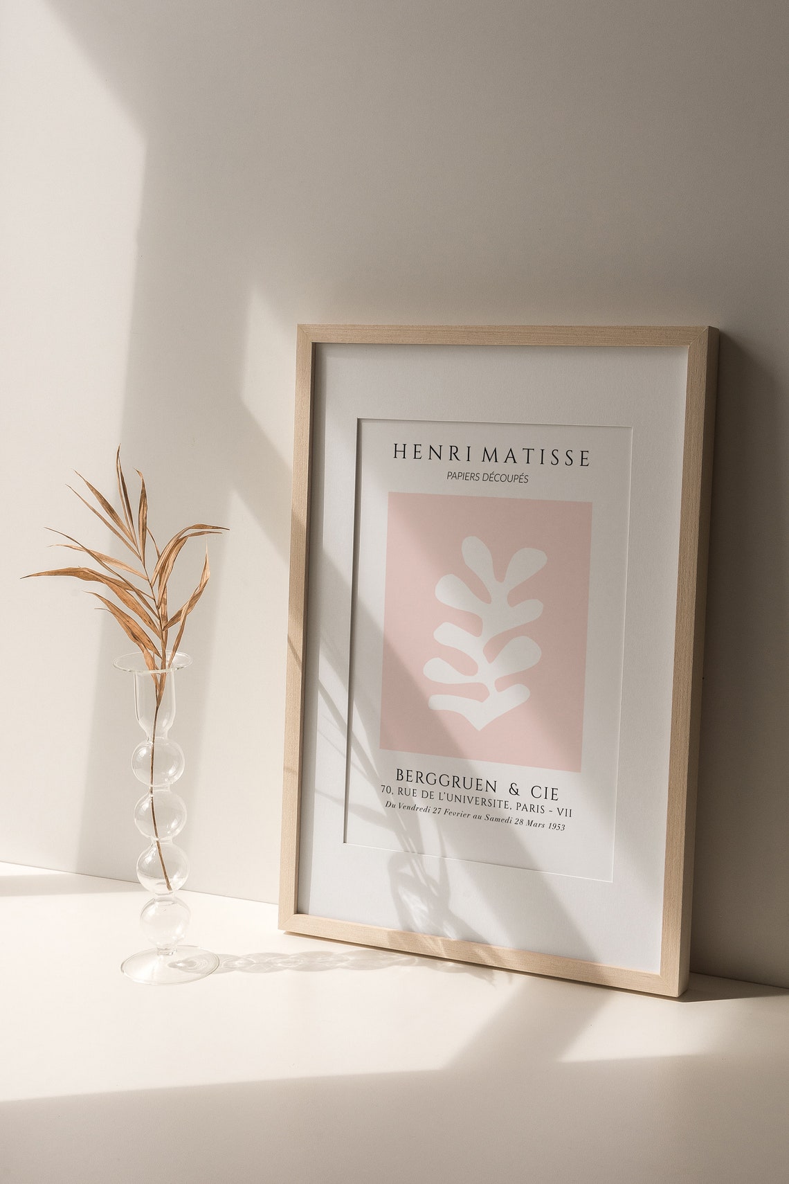 Henri Matisse Papiers Découpés Pink Leaf 1953 Exhibition Poster - Image 2