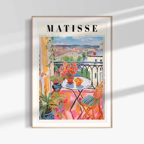 Matisse Balcony View Fauvist Colorful City Landscape Art Poster