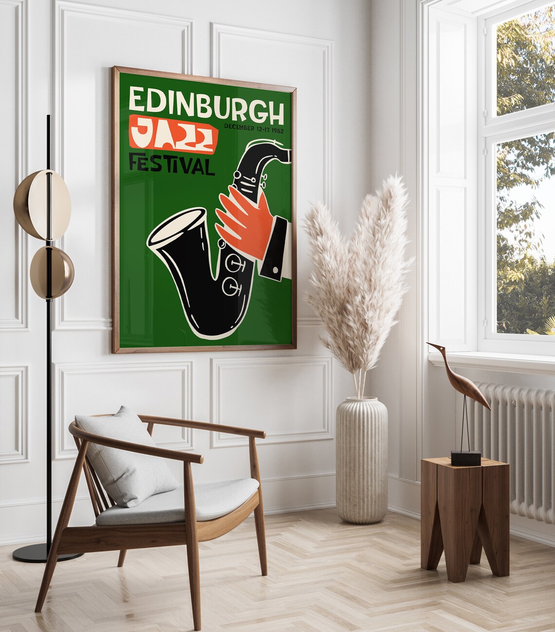 Edinburgh Jazz Festival Mid-Century Jazz Art Print - Image 3